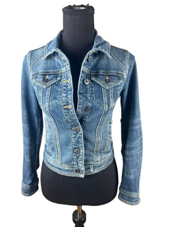 Anthropologie Jackets & Blazers - Anthropologie Pilcro And The Letterpress Jean Jacket XXS Biker Streetwear Grunge